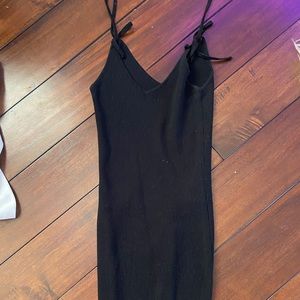 ripped black bodycon dress